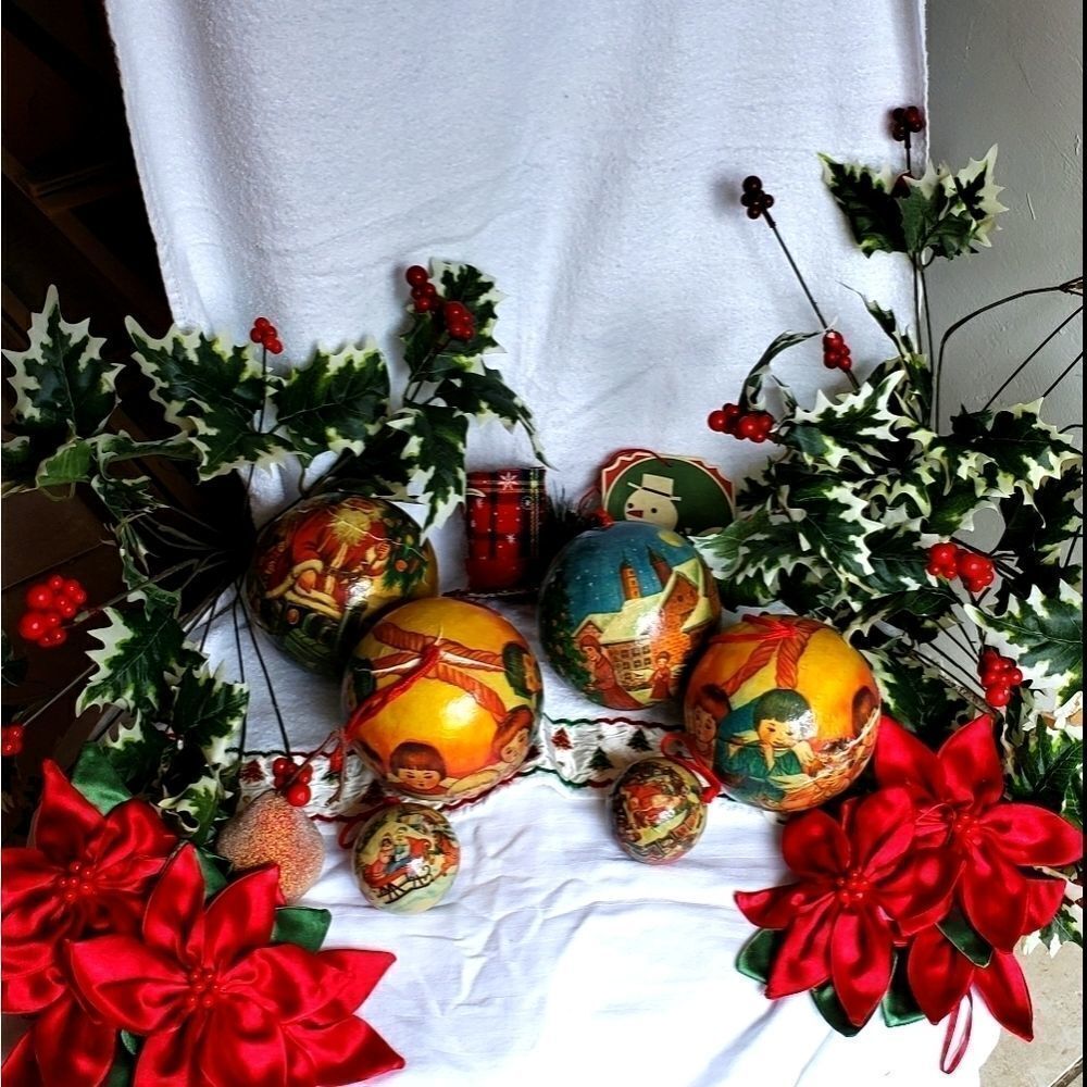 Paper Mache Christmas Ornaments